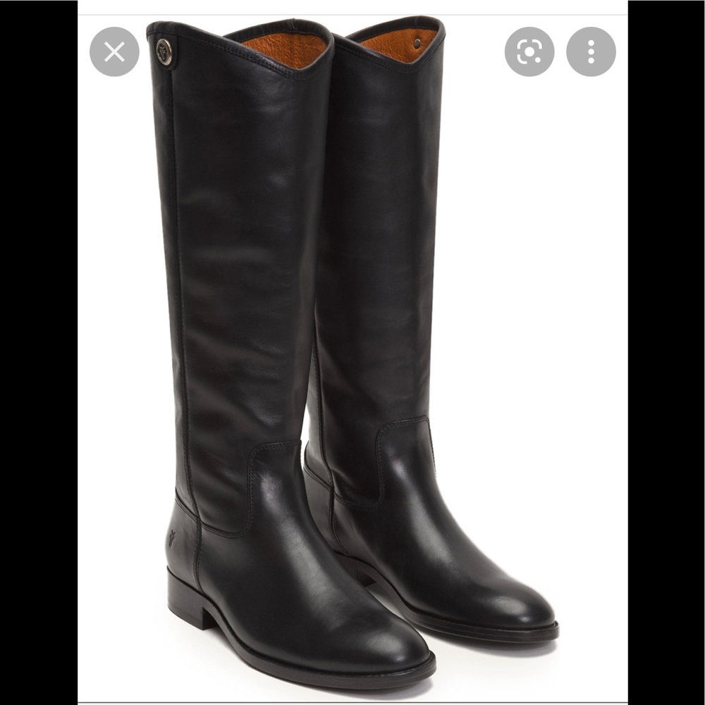 Frye Leather Tall Shaft Boots Melissa Button2